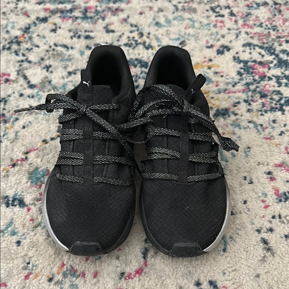Puma Black and White Athletic Shoes